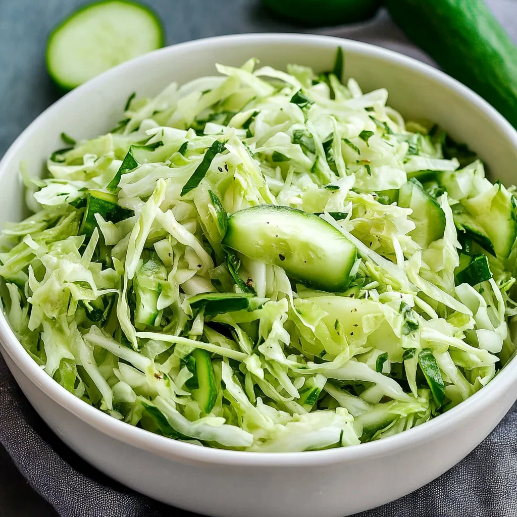 Green Cabbage Cucumber Salad