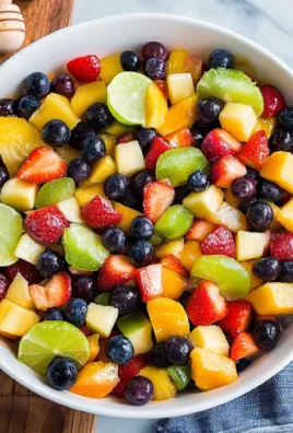 Honey Lime Rainbow Fruit Salad