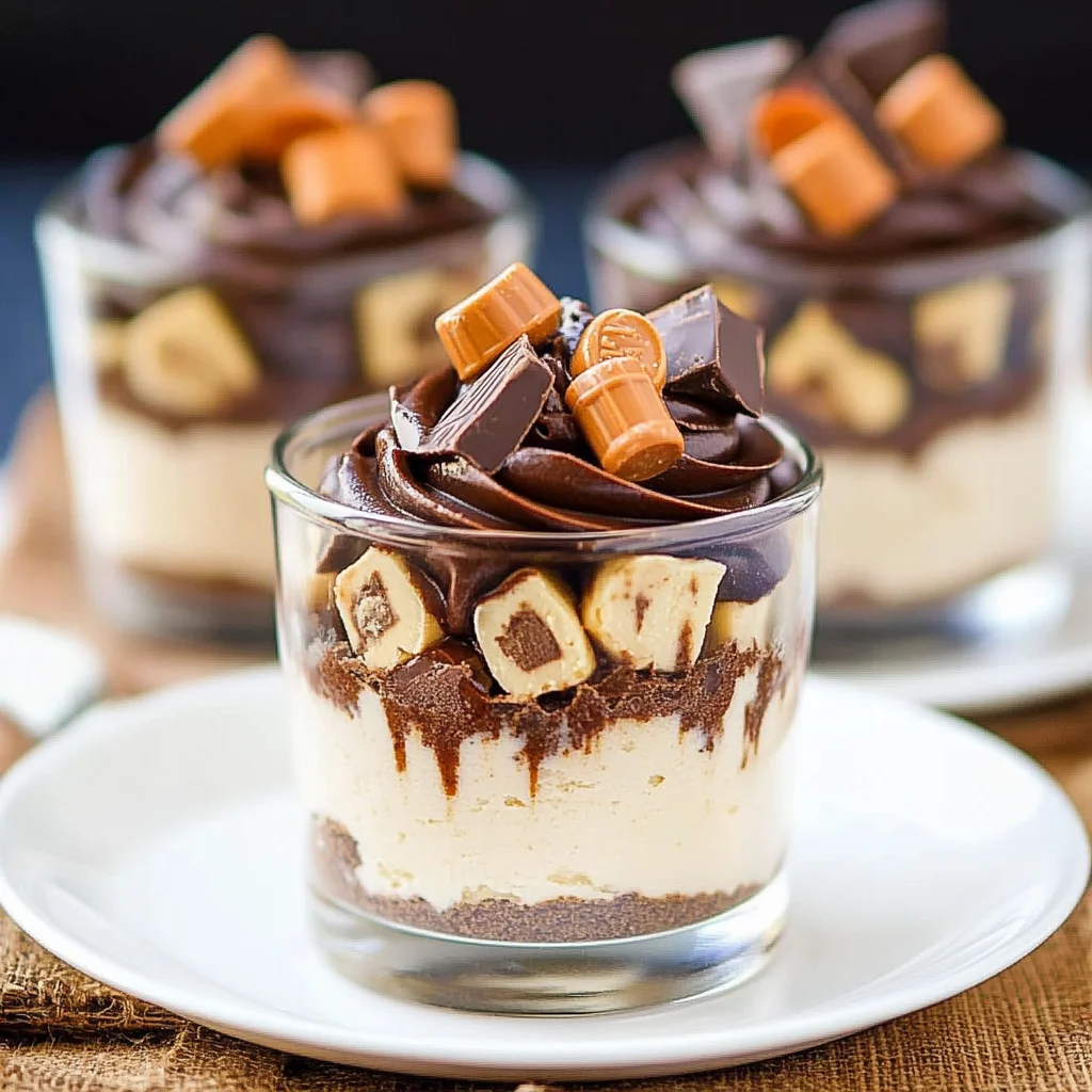 Mini Reese's Chocolate Peanut Butter Cheesecake Trifles