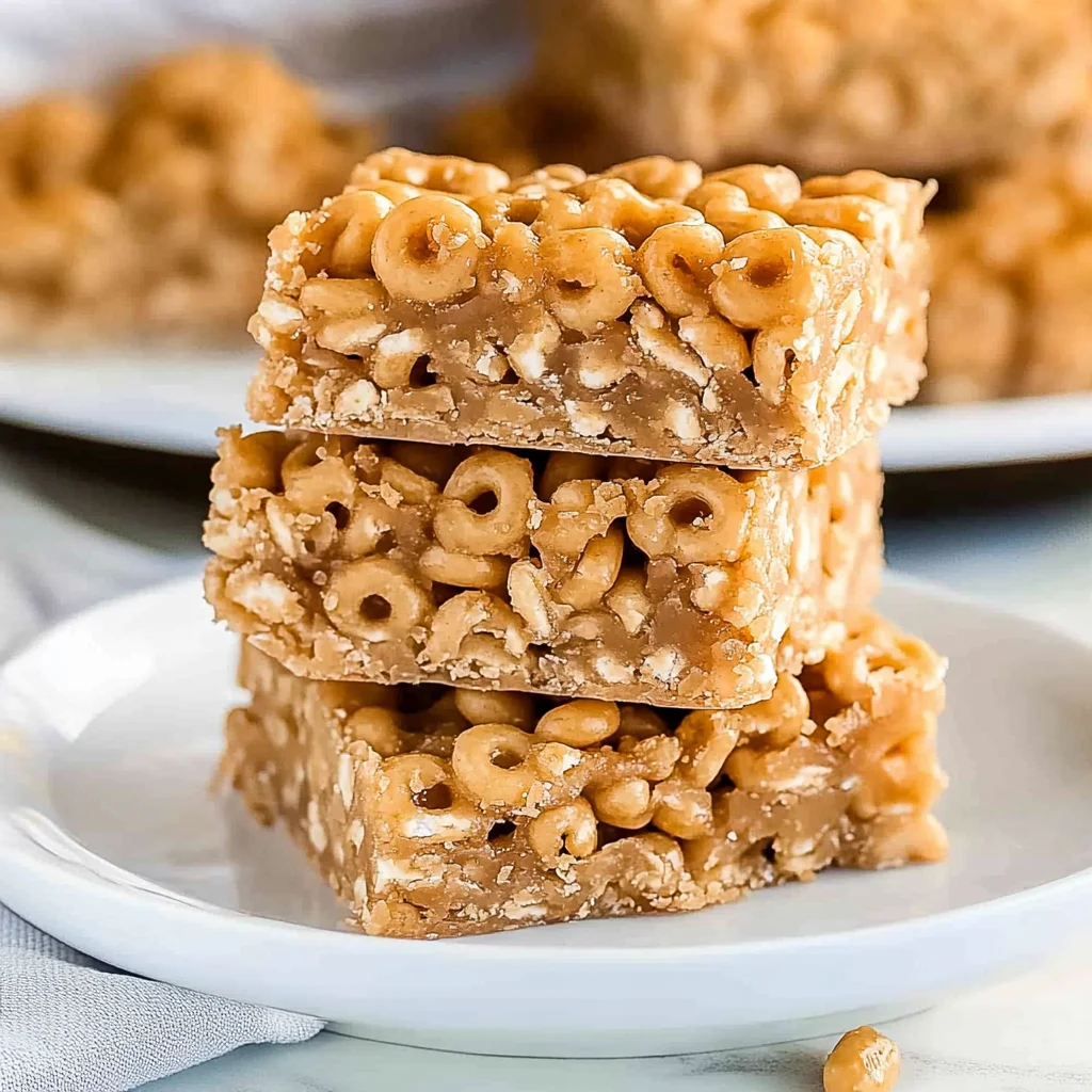 No Bake Peanut Butter Cheerio Bars