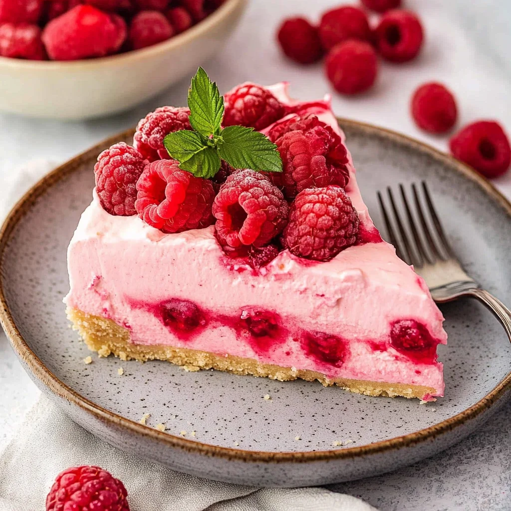 No Bake Raspberry Cheesecake