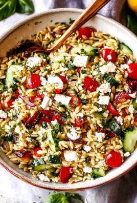 Orzo Pasta Salad Recipe with Feta