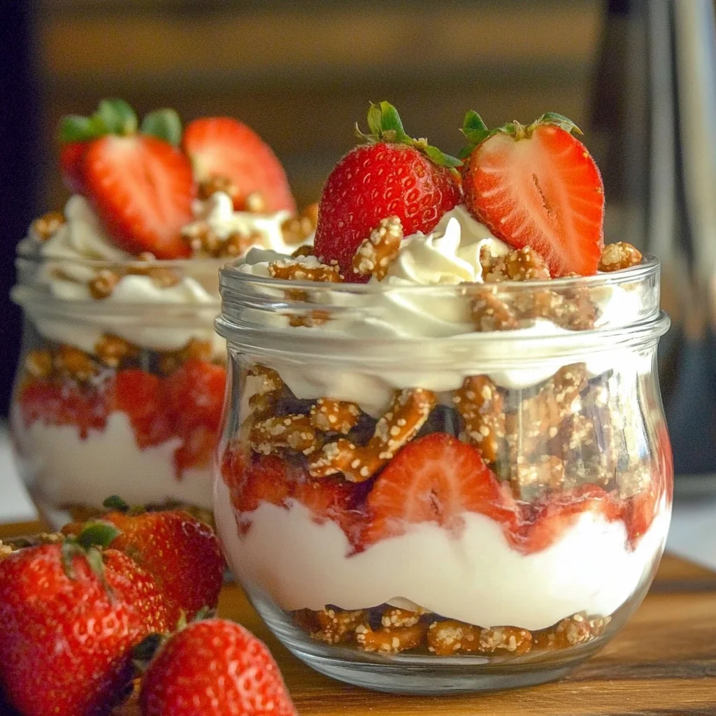 Strawberry Pretzel Salad Parfaits Recipe