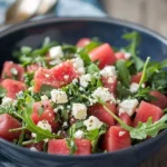 Watermelon Salad with Arugula, Feta, & Fresh Herbs
