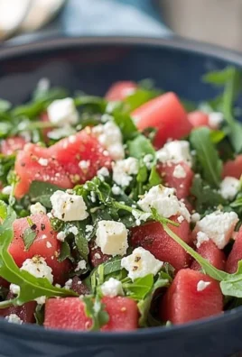 Watermelon Salad with Arugula, Feta, & Fresh Herbs