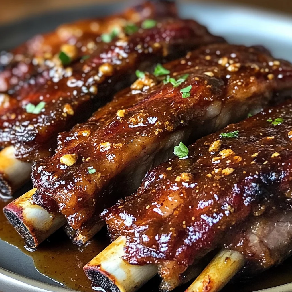 Charred Sticky Lamb Ribs Glazed with Harissa, Maple & Smoked Paprika