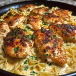 Cheesy Garlic Chicken with Cajun Alfredo Bowties