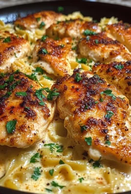 Cheesy Garlic Chicken with Cajun Alfredo Bowties