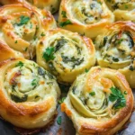 Cheesy Spinach and Artichoke Pinwheels