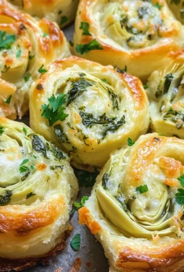 Cheesy Spinach and Artichoke Pinwheels