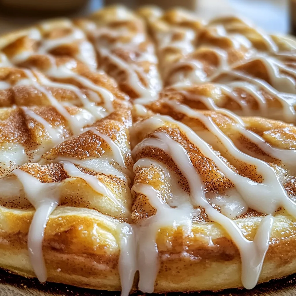 Cinnamon-Sugar Pizza made with Crescent Rolls