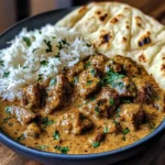 Coconut-Curry Braised Beef with Jasmine Rice & Garlic Naan