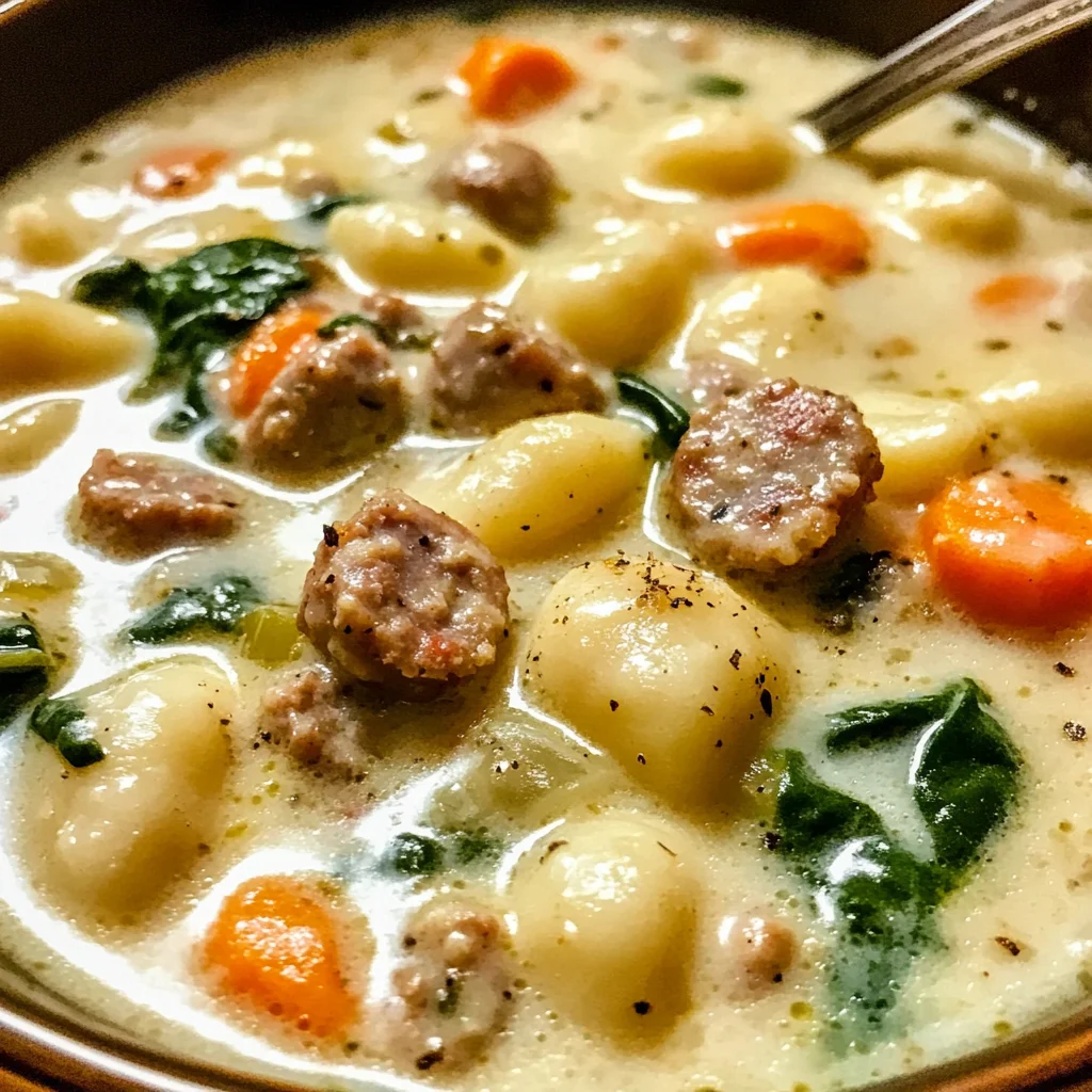 Creamy Sausage Gnocchi Soup