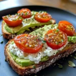 Creamy Tomato & Avocado Toast with Cottage Cheese