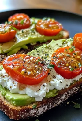 Creamy Tomato & Avocado Toast with Cottage Cheese