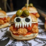 Halloween Chicken Parm Sliders