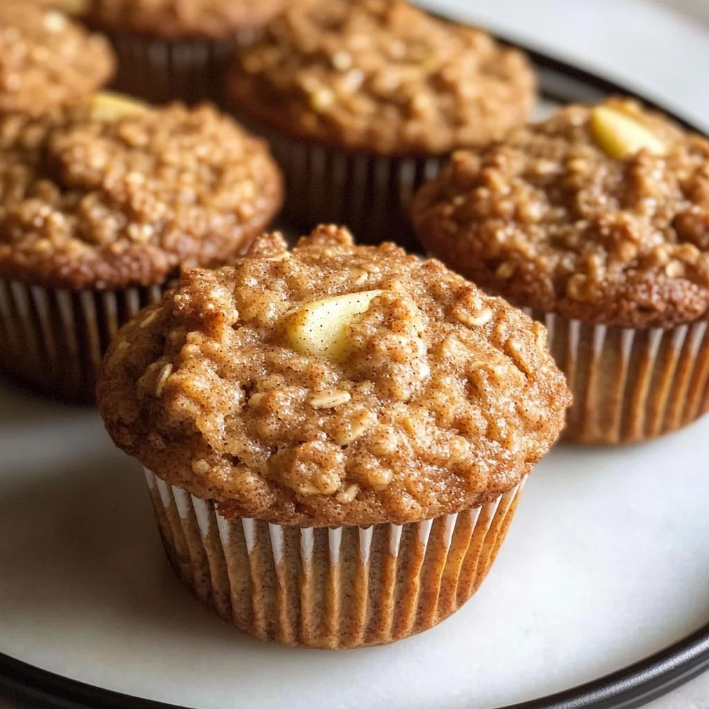Healthy Apple Cinnamon Oat Muffins