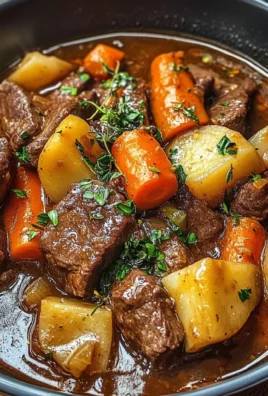 Hearty Homestyle Beef Stew with Root Vegetables