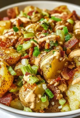 Honey Mustard Crispy Smashed Potato Salad