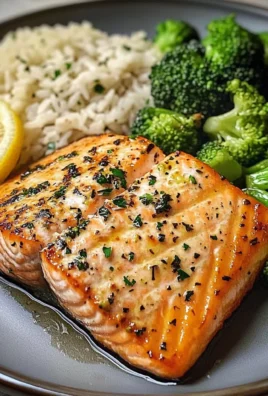 Lemon-Garlic Salmon with Broccoli & Herbed Rice