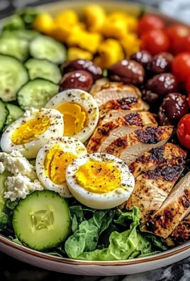 Mediterranean Power Salad with Grilled Chicken & Jammy Eggs