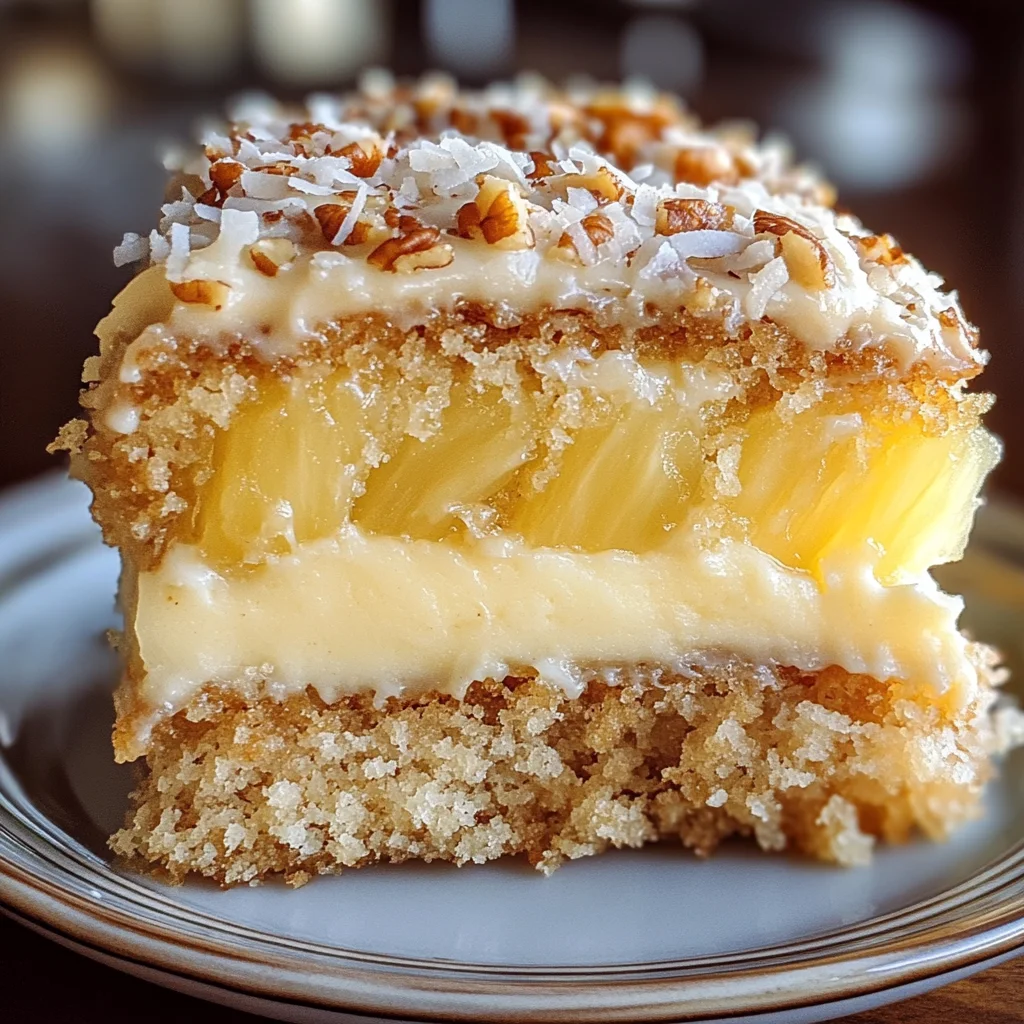 Pineapple Coconut God Bless America Cake