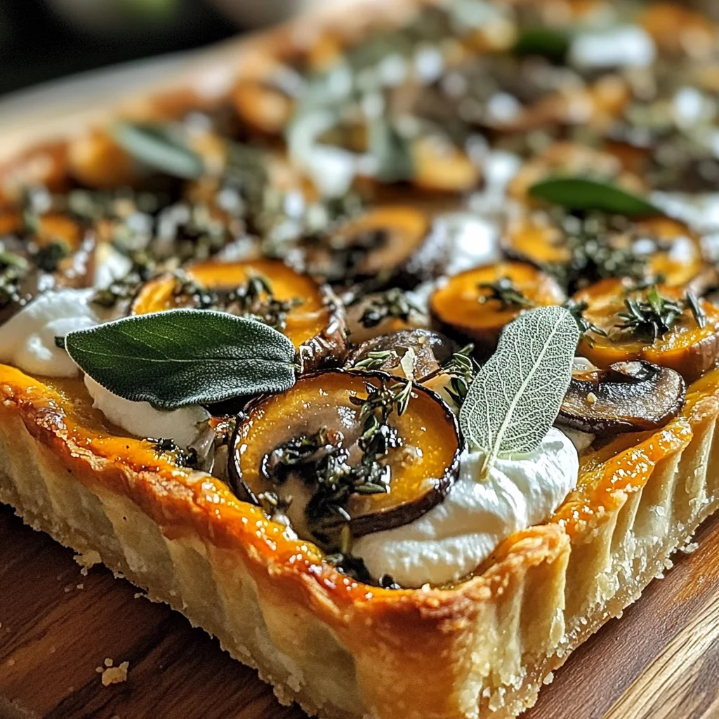 Pumpkin Sage & Mushroom Tart