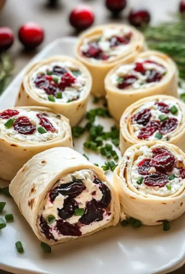 Savory Christmas Cranberry Roll Ups