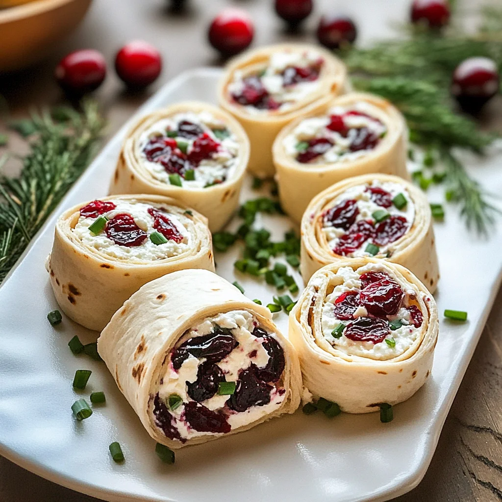Savory Christmas Cranberry Roll Ups
