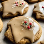Soft Gingerbread Cookies with Maple Glaze