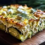 Zucchini Feta Cottage Cheese Bake