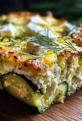 Zucchini Feta Cottage Cheese Bake