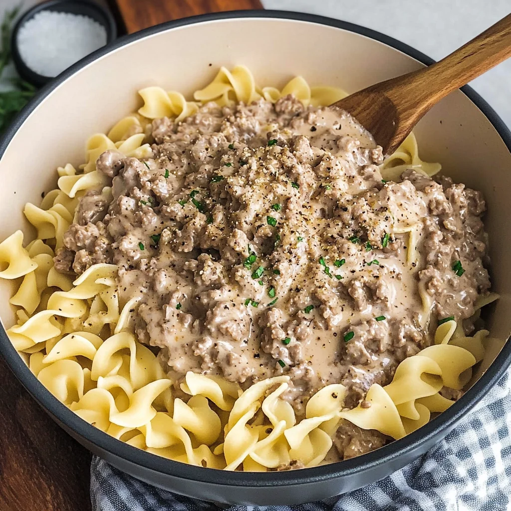 30-Minute Ground Beef Stroganoff