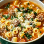 BEST Italian Sausage Ditalini Soup
