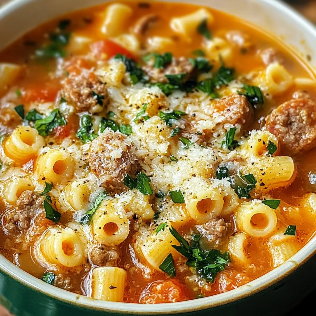 BEST Italian Sausage Ditalini Soup