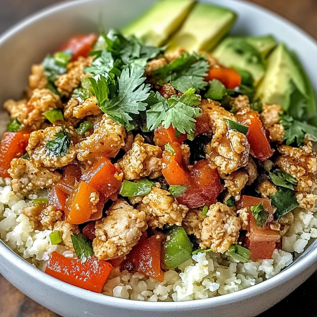 Cauliflower Rice Turkey Bowl