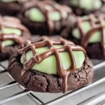 Chocolate Mint Thumbprint Cookies