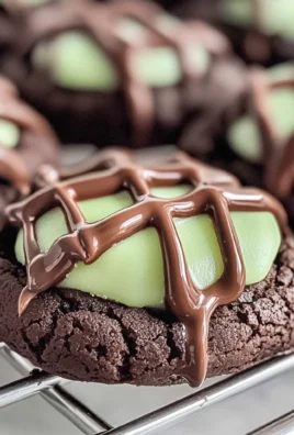 Chocolate Mint Thumbprint Cookies