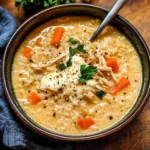 Creamy White Chicken + Rice Soup