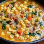 Hearty and Creamy Italian Sausage Ditalini Soup