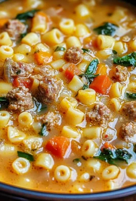 Hearty and Creamy Italian Sausage Ditalini Soup