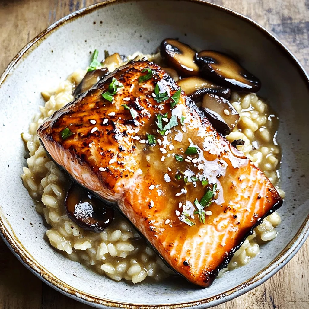 Japanese Style Risotto with Seared Salmon