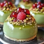 Pistachio & Raspberry Cheesecake Domes
