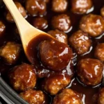 Slow Cooker Apple Butter Meatballs