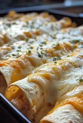 38g Protein Chicken Enchiladas with Dreamy White Sauce