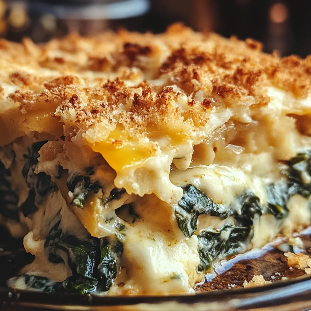 Cheesy Italian Spinach Bake