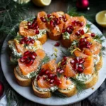 Christmas Smoked Salmon Bruschetta Wreath: A Show-Stopping Holiday Appetizer