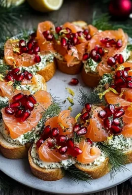 Christmas Smoked Salmon Bruschetta Wreath: A Show-Stopping Holiday Appetizer