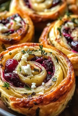 Cranberry Cream Cheese Pinwheels with Feta & Herbs