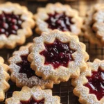 Cranberry Linzer Cookies